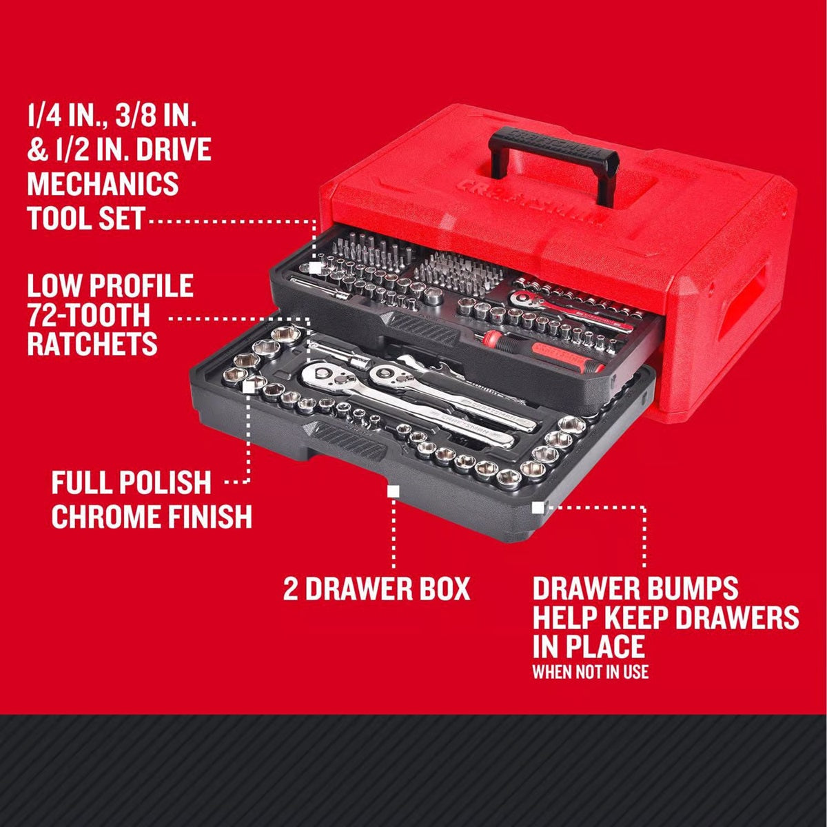 Craftsman 1/4 & 3/8 & 1/2 in - Tool Set 256 pc