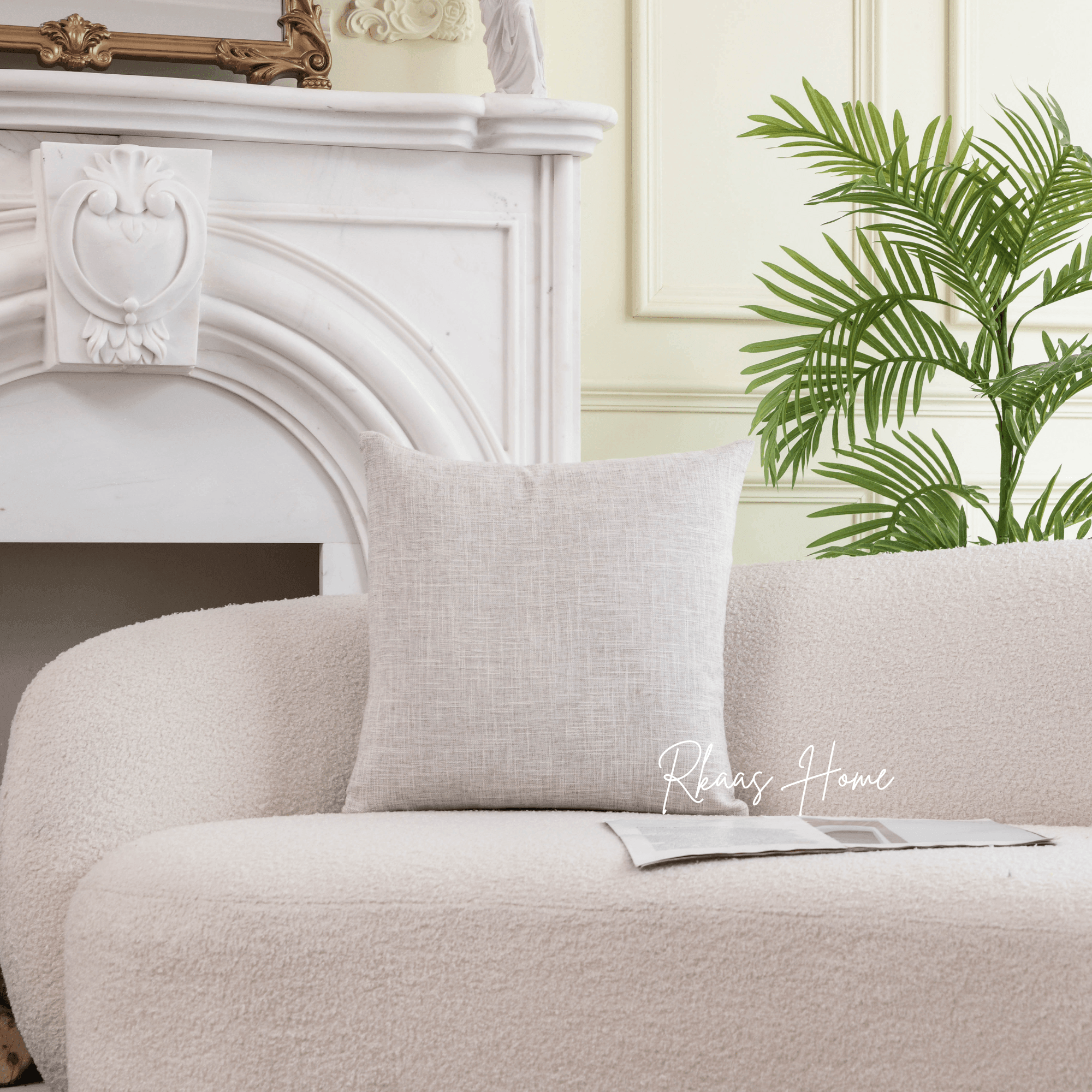 Linen Cushion Covers Home Hotel Sofa 45X45CM - 6 Colours