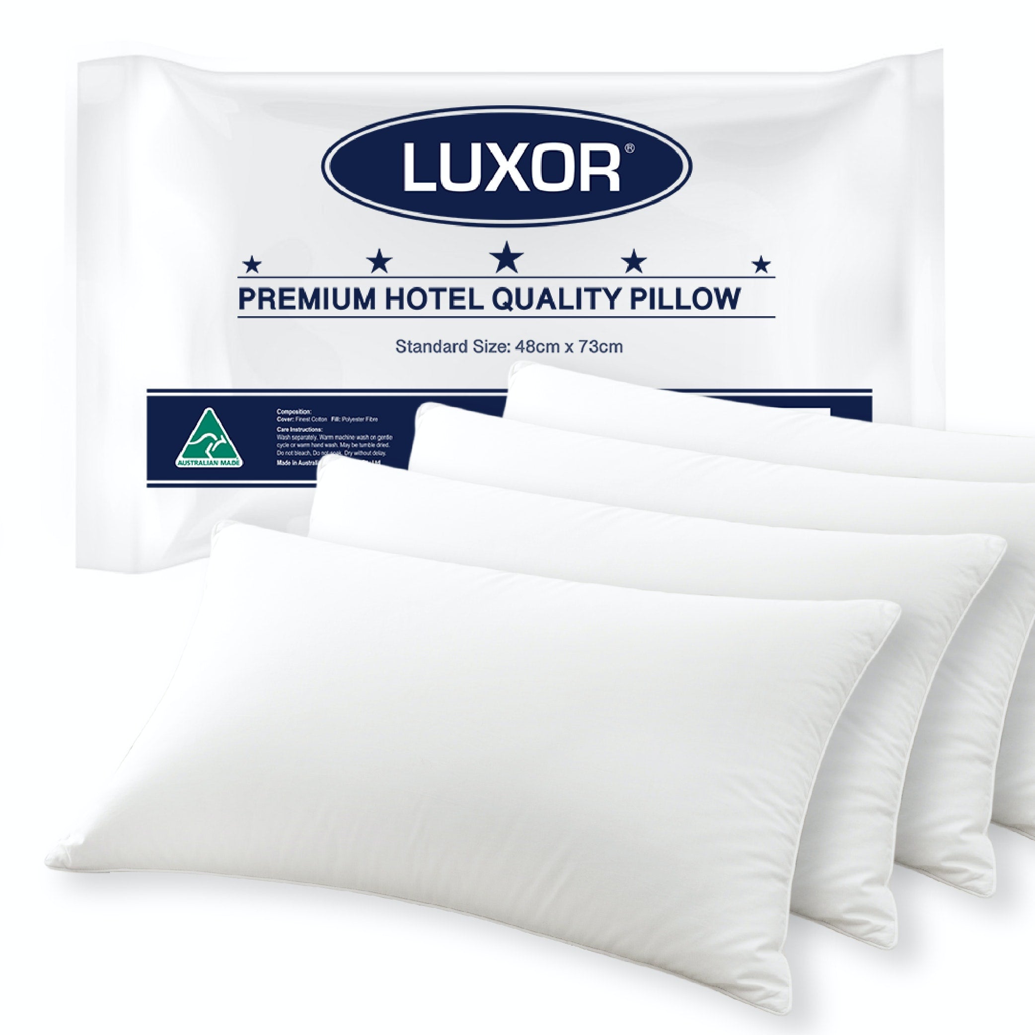 NNEDSZ Luxor Made Hotel Quality Pillow Standard Size Four Pack