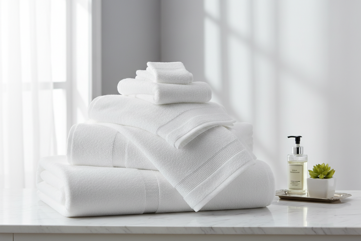 Towel set for hotel industry